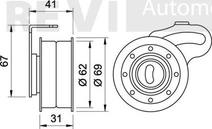 Trevi Automotive TD1493 - Натяжна ролик, ремінь ГРМ autozip.com.ua