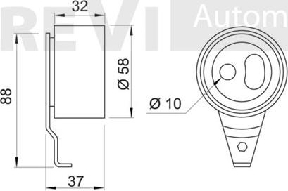 Trevi Automotive TD1480 - Натяжна ролик, ремінь ГРМ autozip.com.ua