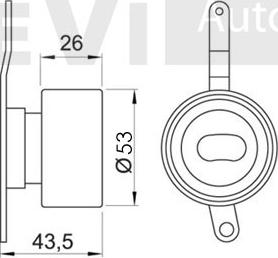 Trevi Automotive TD1488 - Натяжна ролик, ремінь ГРМ autozip.com.ua