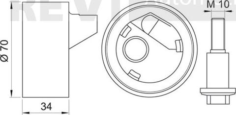 Trevi Automotive TD1598 - Паразитний / Провідний ролик, зубчастий ремінь autozip.com.ua