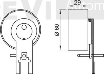 Trevi Automotive TD1554 - Натяжна ролик, ремінь ГРМ autozip.com.ua