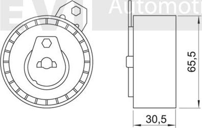 Trevi Automotive TD1514 - Натяжна ролик, ремінь ГРМ autozip.com.ua