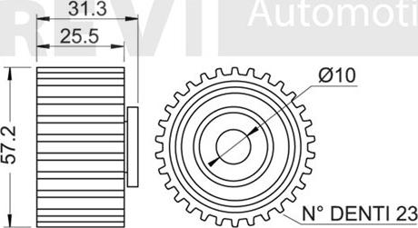 Trevi Automotive TD1583 - Паразитний / Провідний ролик, зубчастий ремінь autozip.com.ua