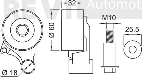 Trevi Automotive TD1649 - Натяжна ролик, ремінь ГРМ autozip.com.ua