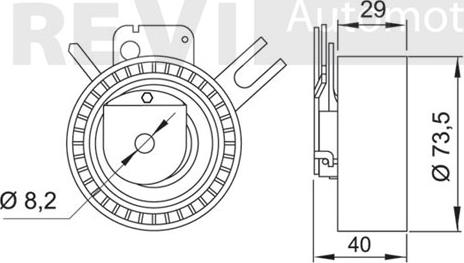 Trevi Automotive TD1641 - Натяжна ролик, ремінь ГРМ autozip.com.ua