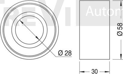 Trevi Automotive TD1609 - Паразитний / Провідний ролик, зубчастий ремінь autozip.com.ua