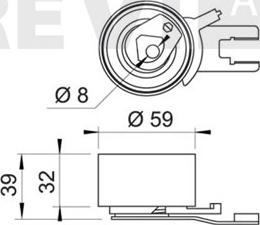 Trevi Automotive TD1608 - Натяжна ролик, ремінь ГРМ autozip.com.ua