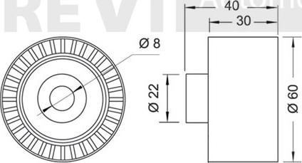 Trevi Automotive TD1625 - Паразитний / Провідний ролик, зубчастий ремінь autozip.com.ua