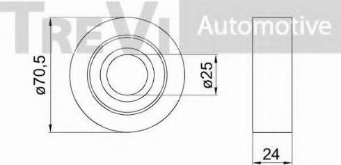 Trevi Automotive TD1000 - Паразитний / Провідний ролик, зубчастий ремінь autozip.com.ua