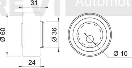 Trevi Automotive TD1011 - Натяжна ролик, ремінь ГРМ autozip.com.ua