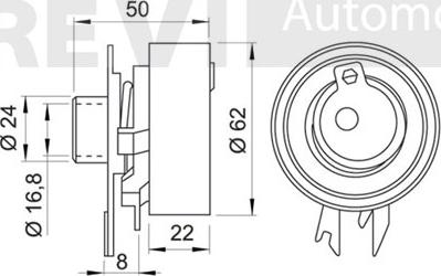 Trevi Automotive TD1024 - Натяжна ролик, ремінь ГРМ autozip.com.ua