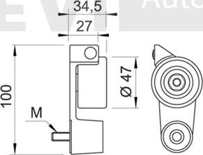 Trevi Automotive TD1161 - Натяжна ролик, ремінь ГРМ autozip.com.ua