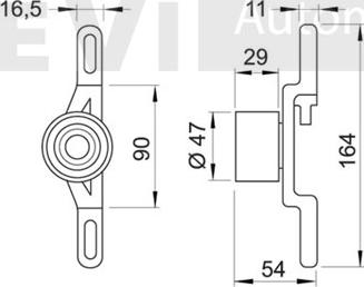 Trevi Automotive TD1185 - Натяжна ролик, ремінь ГРМ autozip.com.ua