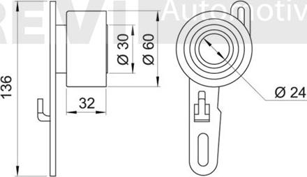 Trevi Automotive TD1182 - Натяжна ролик, ремінь ГРМ autozip.com.ua