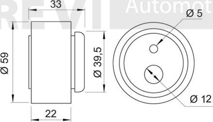 Trevi Automotive TD1135 - Натяжна ролик, ремінь ГРМ autozip.com.ua