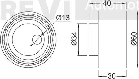 Trevi Automotive TD1340 - Натяжна ролик, ремінь ГРМ autozip.com.ua