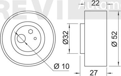 Trevi Automotive TD1350 - Натяжна ролик, ремінь ГРМ autozip.com.ua