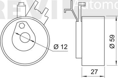 Trevi Automotive TD1306 - Натяжна ролик, ремінь ГРМ autozip.com.ua