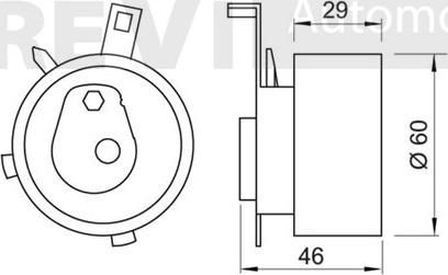 Trevi Automotive TD1308 - Натяжна ролик, ремінь ГРМ autozip.com.ua