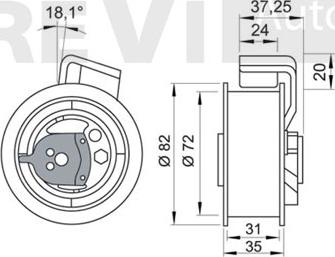 Trevi Automotive TD1323 - Натяжна ролик, ремінь ГРМ autozip.com.ua