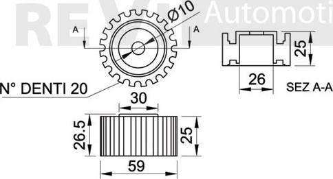 Trevi Automotive TD1243 - Паразитний / Провідний ролик, зубчастий ремінь autozip.com.ua