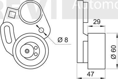 Trevi Automotive TD1266 - Натяжна ролик, ремінь ГРМ autozip.com.ua