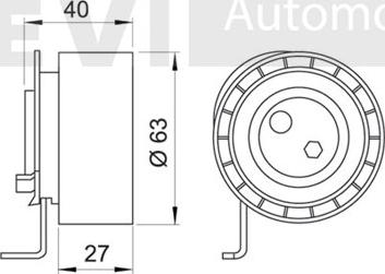 Trevi Automotive TD1267 - Натяжна ролик, ремінь ГРМ autozip.com.ua