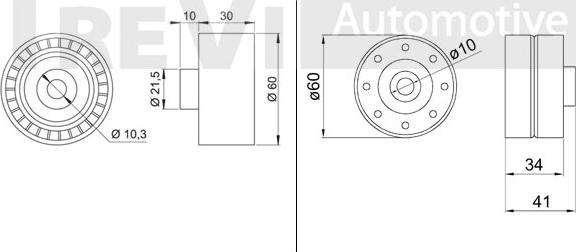 Trevi Automotive TD1279 - Паразитний / Провідний ролик, зубчастий ремінь autozip.com.ua