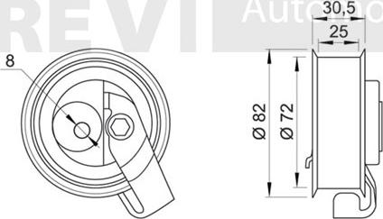 Trevi Automotive TD1702 - Натяжна ролик, ремінь ГРМ autozip.com.ua