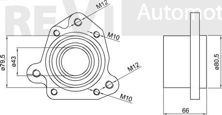 Trevi Automotive WB1997 - Комплект підшипника маточини колеса autozip.com.ua