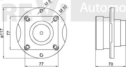 Trevi Automotive WB1412 - Комплект підшипника маточини колеса autozip.com.ua