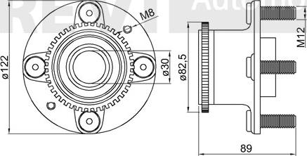 Trevi Automotive WB1473 - Комплект підшипника маточини колеса autozip.com.ua