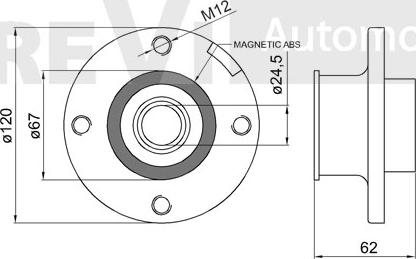Trevi Automotive WB1642 - Комплект підшипника маточини колеса autozip.com.ua