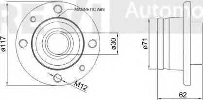 Trevi Automotive WB1634 - Комплект підшипника маточини колеса autozip.com.ua