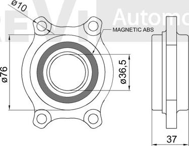 Trevi Automotive WB1670 - Комплект підшипника маточини колеса autozip.com.ua