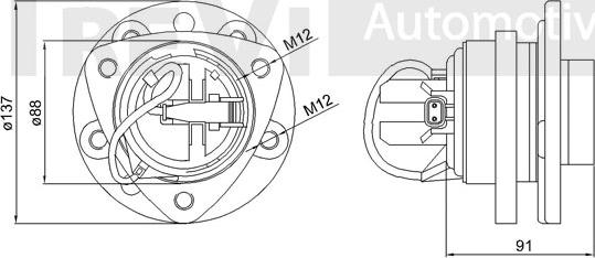 Trevi Automotive WB1104 - Комплект підшипника маточини колеса autozip.com.ua