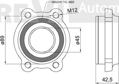 Trevi Automotive WB1889 - Комплект підшипника маточини колеса autozip.com.ua