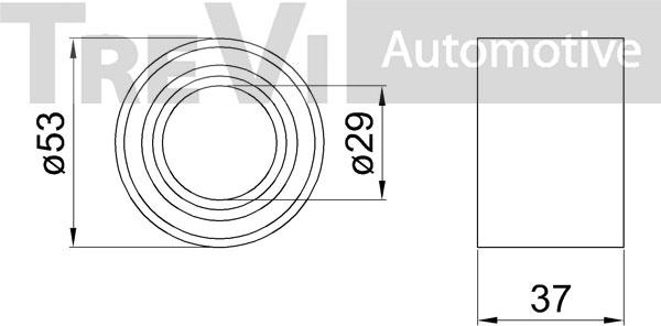 Trevi Automotive WB1873 - Комплект підшипника маточини колеса autozip.com.ua