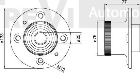 Trevi Automotive WB1354 - Комплект підшипника маточини колеса autozip.com.ua