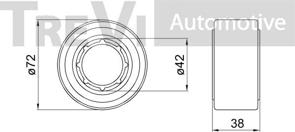 Trevi Automotive WB1255 - Комплект підшипника маточини колеса autozip.com.ua