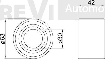 Trevi Automotive WB1237 - Комплект підшипника маточини колеса autozip.com.ua