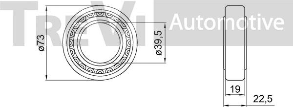 Trevi Automotive WB1738 - Комплект підшипника маточини колеса autozip.com.ua