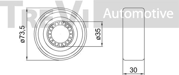 Trevi Automotive WB2093 - Комплект підшипника маточини колеса autozip.com.ua