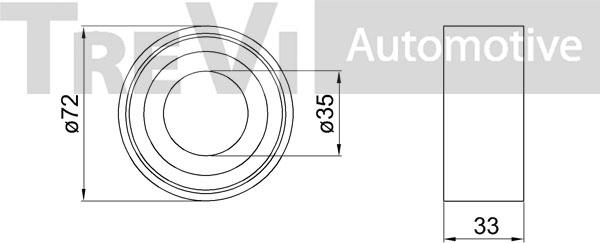 Trevi Automotive WB2087 - Комплект підшипника маточини колеса autozip.com.ua