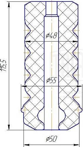 Trialli BC 0186 - Відбійник, буфер амортизатора autozip.com.ua