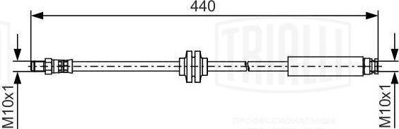 Trialli BF 1609 - Гальмівний шланг autozip.com.ua