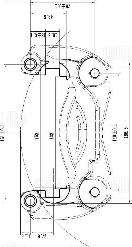 Trialli CF 012070 - Ремкомплект, гальмівний супорт autozip.com.ua