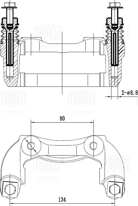 Trialli CF 350145 - Ремкомплект, гальмівний супорт autozip.com.ua