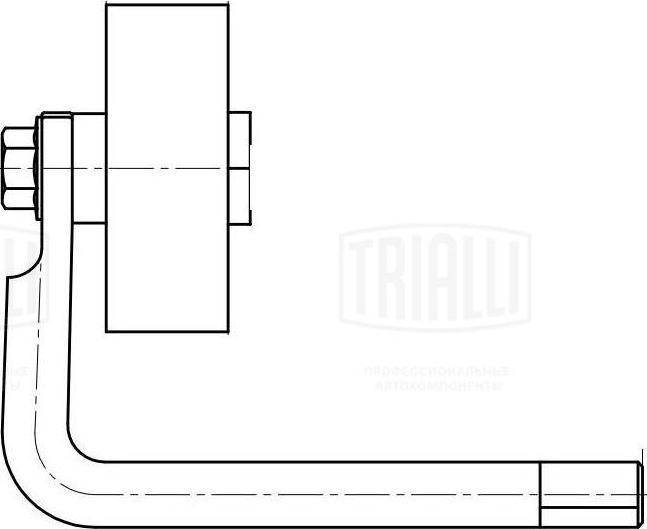 Trialli CM 5091 - Паразитний / провідний ролик, поліклиновий ремінь autozip.com.ua