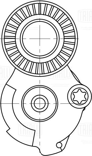 Trialli CM 5790 - Натягувач ременя, клинові зуб. autozip.com.ua